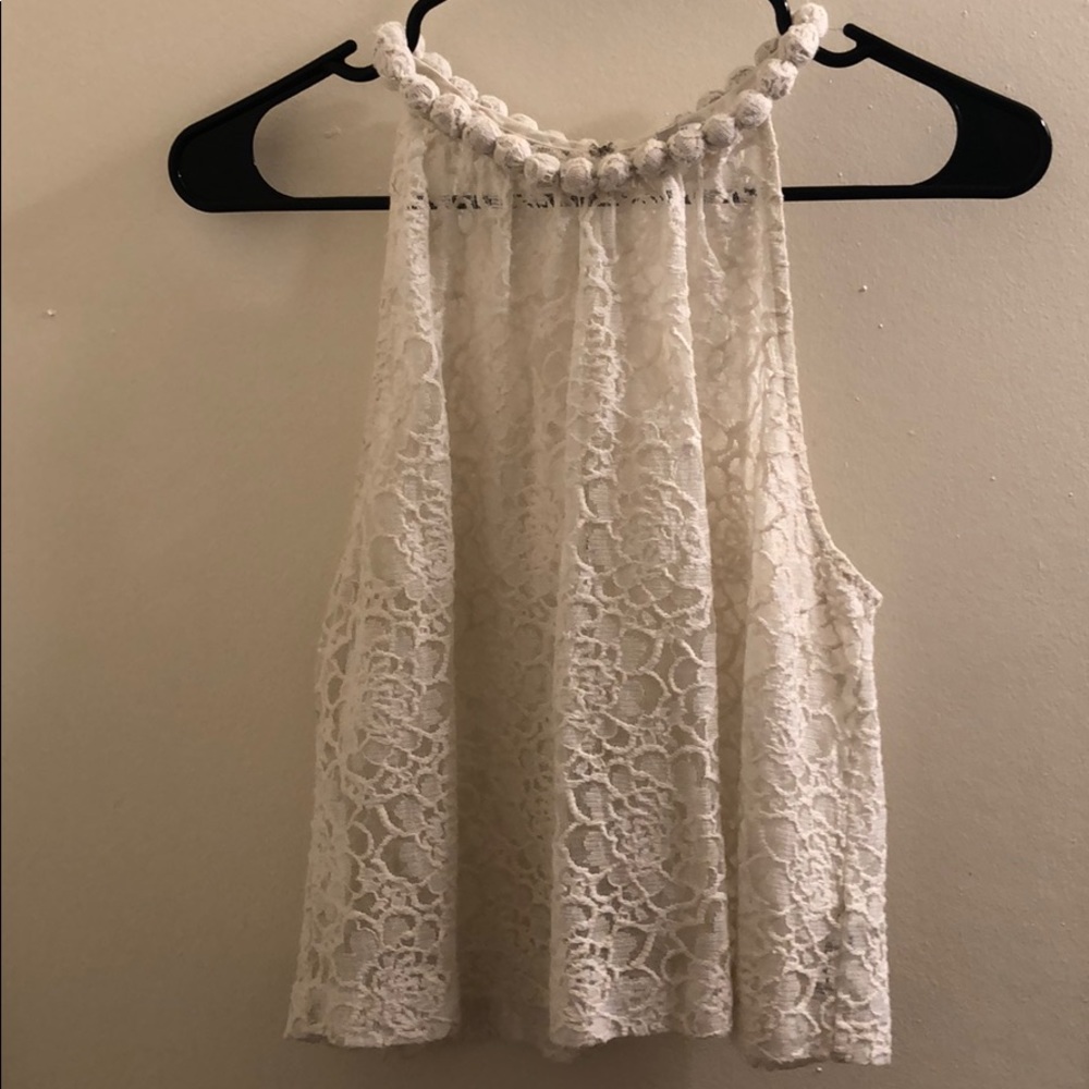 Ivory lace shirt